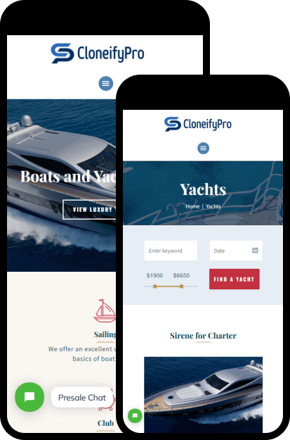  Boat Rental Clone Mobile Demo