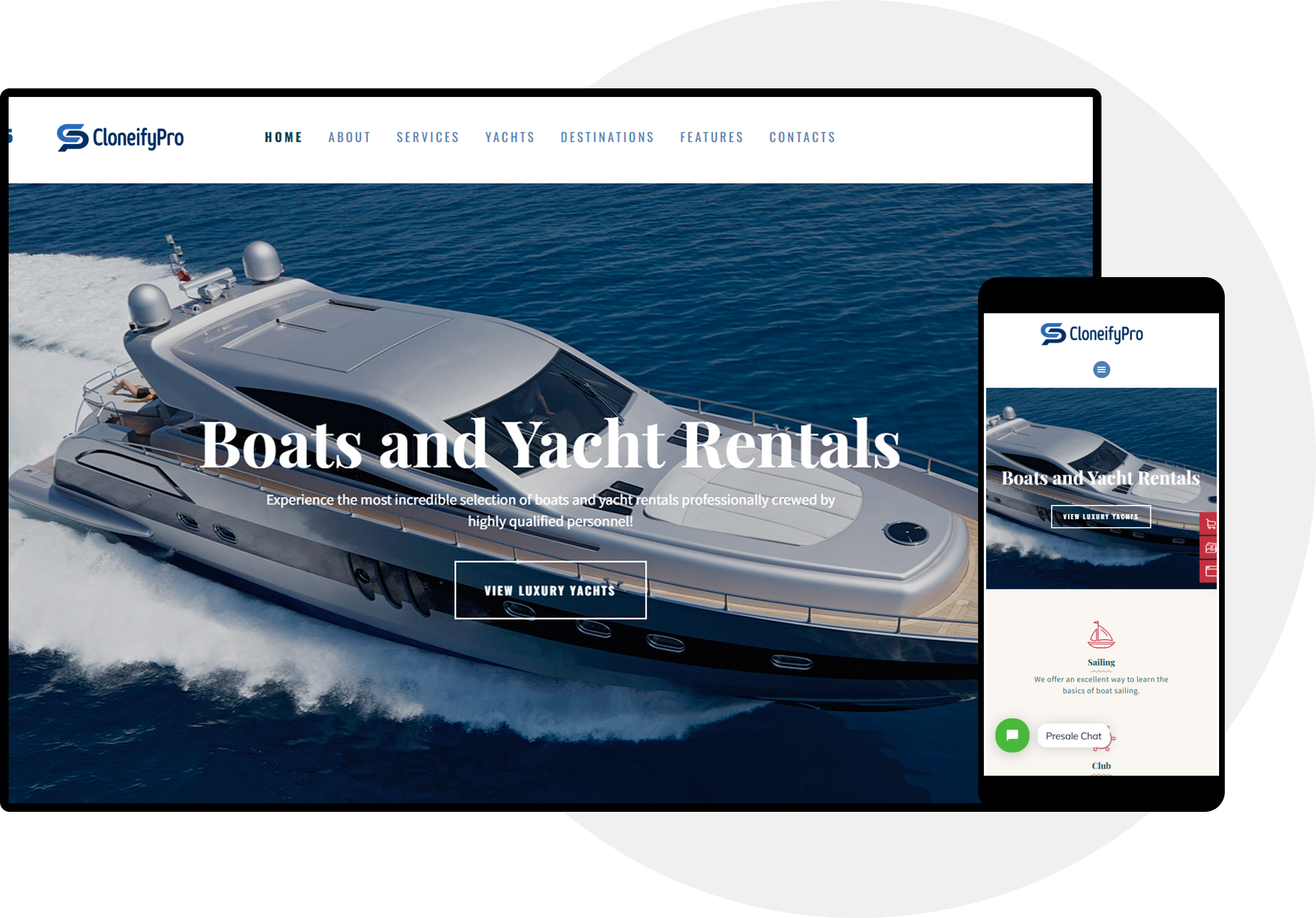  Boat Rental Clone Web Demo