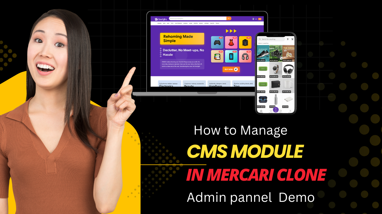 Cmz Module CMS Module Management in Mercari Clone Admin Panel